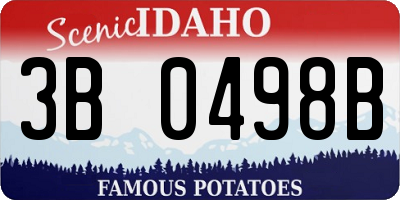 ID license plate 3B0498B