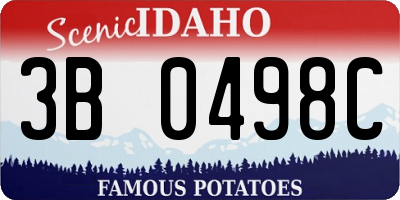 ID license plate 3B0498C