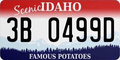 ID license plate 3B0499D