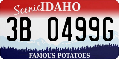 ID license plate 3B0499G