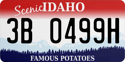 ID license plate 3B0499H