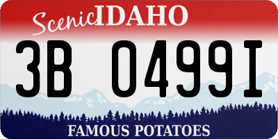 ID license plate 3B0499I