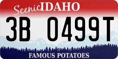 ID license plate 3B0499T