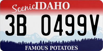 ID license plate 3B0499V