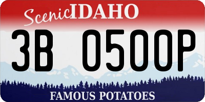 ID license plate 3B0500P
