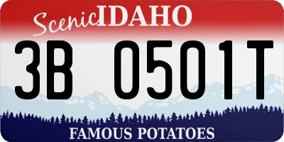 ID license plate 3B0501T