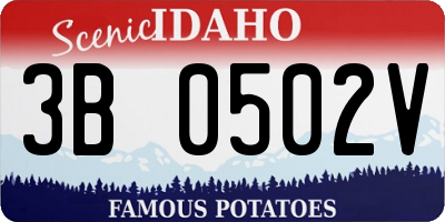 ID license plate 3B0502V