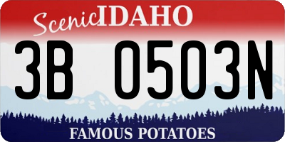 ID license plate 3B0503N