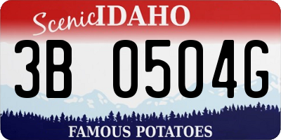 ID license plate 3B0504G