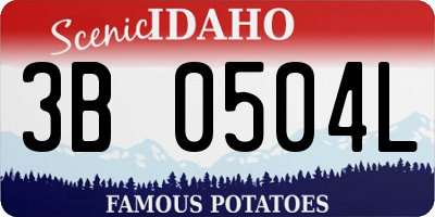 ID license plate 3B0504L