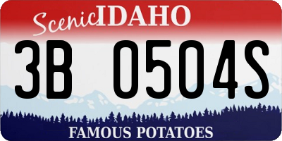 ID license plate 3B0504S
