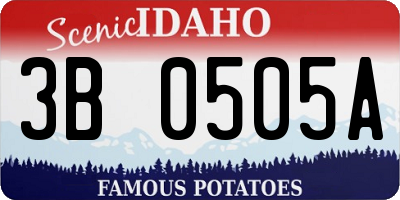 ID license plate 3B0505A