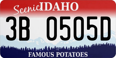 ID license plate 3B0505D