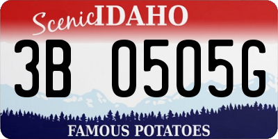 ID license plate 3B0505G