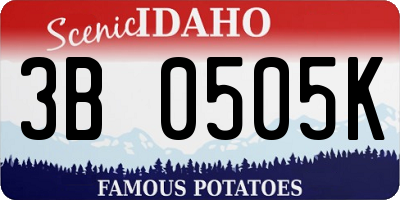 ID license plate 3B0505K