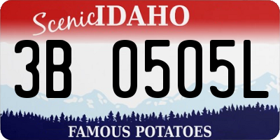 ID license plate 3B0505L