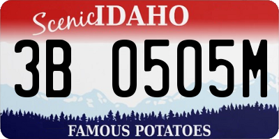 ID license plate 3B0505M