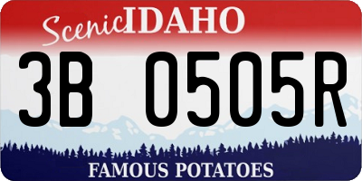 ID license plate 3B0505R