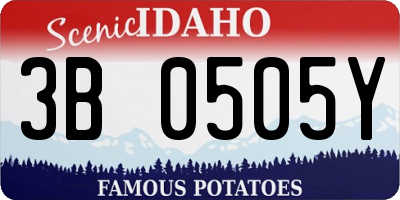 ID license plate 3B0505Y
