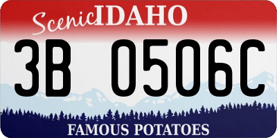 ID license plate 3B0506C