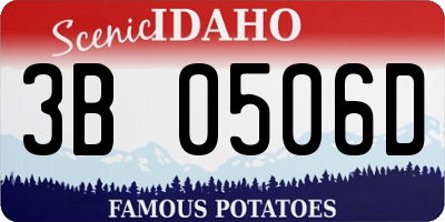 ID license plate 3B0506D