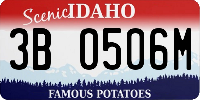 ID license plate 3B0506M