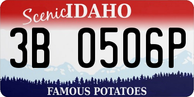 ID license plate 3B0506P