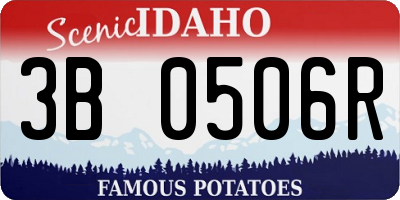 ID license plate 3B0506R