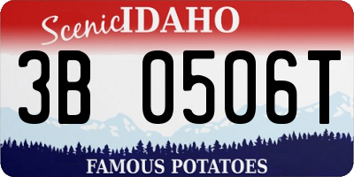 ID license plate 3B0506T