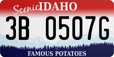 ID license plate 3B0507G
