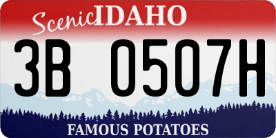 ID license plate 3B0507H