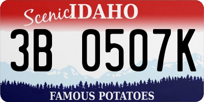 ID license plate 3B0507K