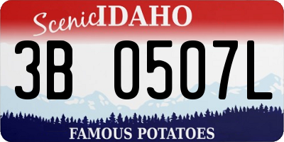 ID license plate 3B0507L