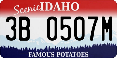 ID license plate 3B0507M
