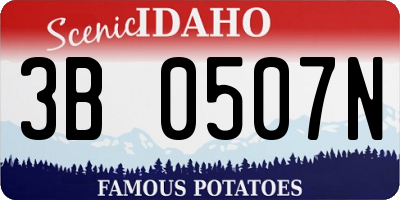 ID license plate 3B0507N