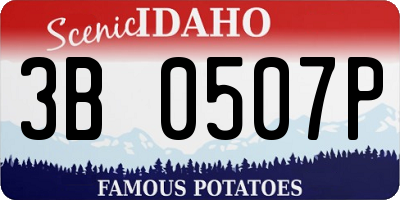 ID license plate 3B0507P