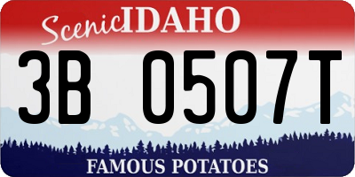 ID license plate 3B0507T