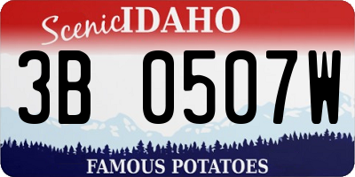 ID license plate 3B0507W