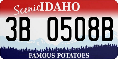 ID license plate 3B0508B