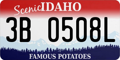 ID license plate 3B0508L