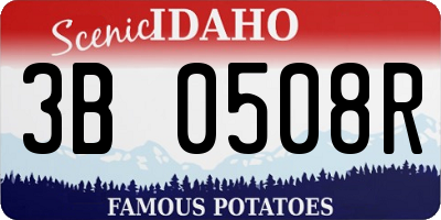 ID license plate 3B0508R