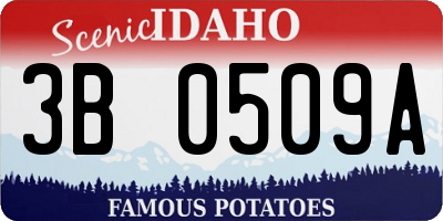 ID license plate 3B0509A