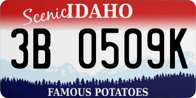 ID license plate 3B0509K