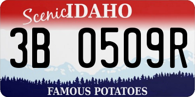 ID license plate 3B0509R