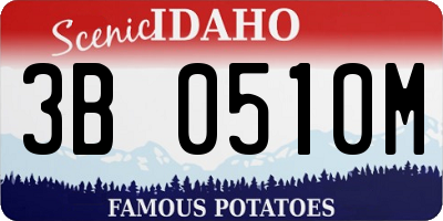 ID license plate 3B0510M