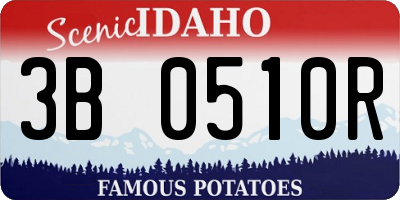 ID license plate 3B0510R