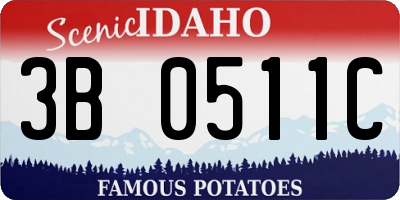 ID license plate 3B0511C