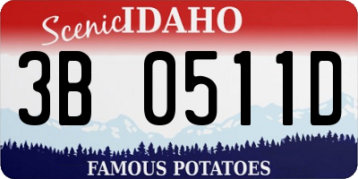ID license plate 3B0511D