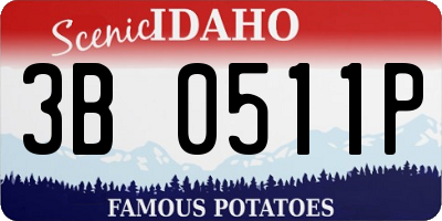 ID license plate 3B0511P