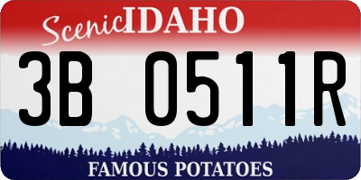 ID license plate 3B0511R